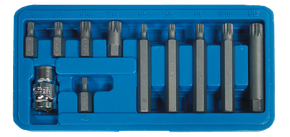 Bitsortiment, 3/8", Innenvielzahn, M5-M12, 11-teilig