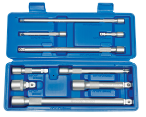 Hinged extension set, 1/4"+3/8"+1/2", 9-piece